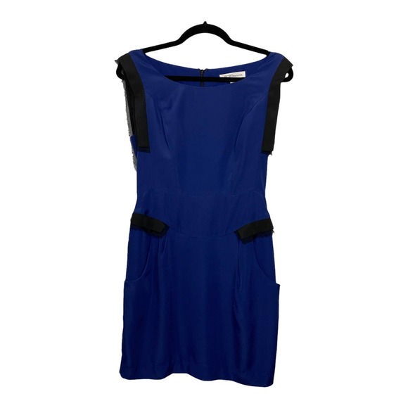BCBGeneration Deep Blue and Black Sleeveless Sheath Dress Size 2 - Picture 1 of 10
